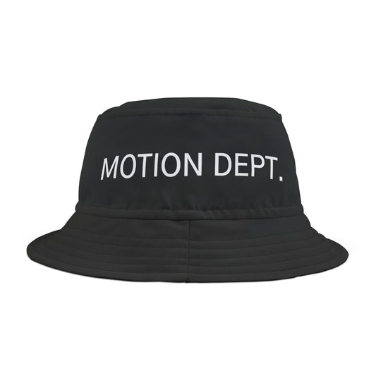 Black Stitching Motion Bucket Hat