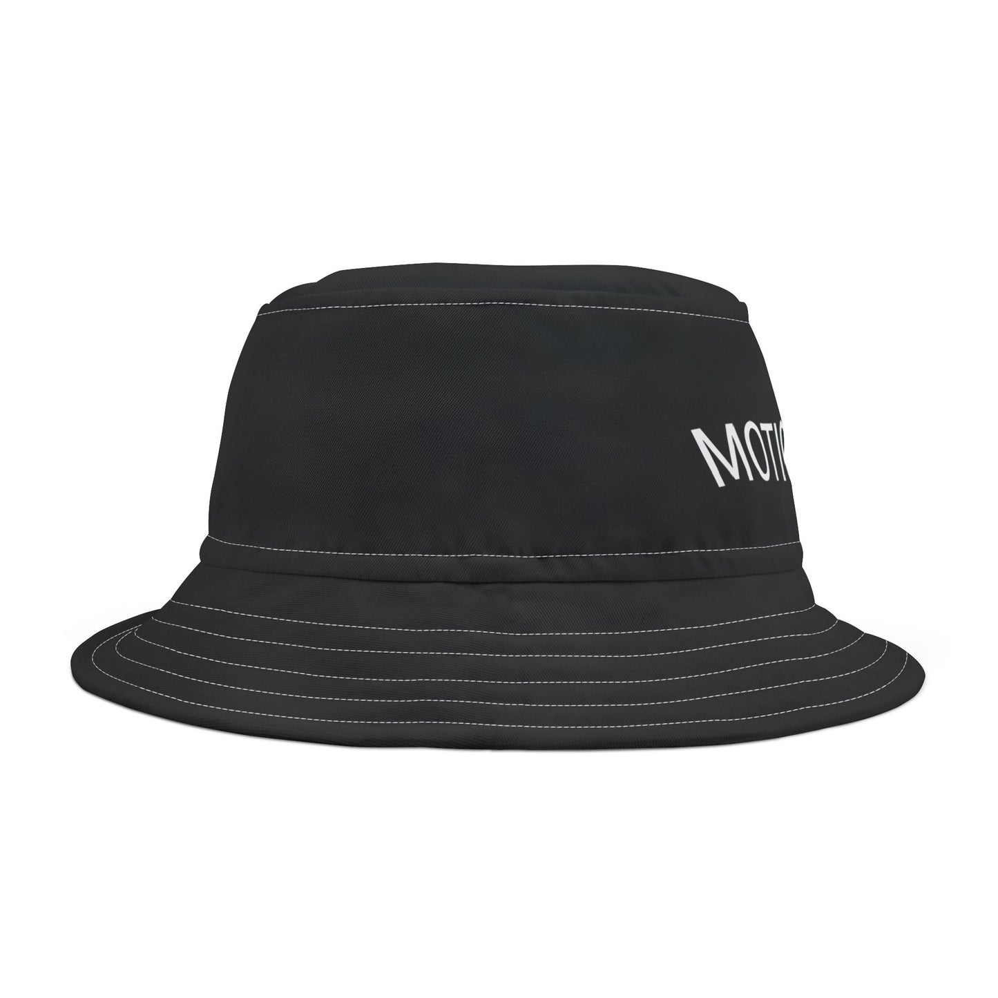 Black Stitching Motion Bucket Hat